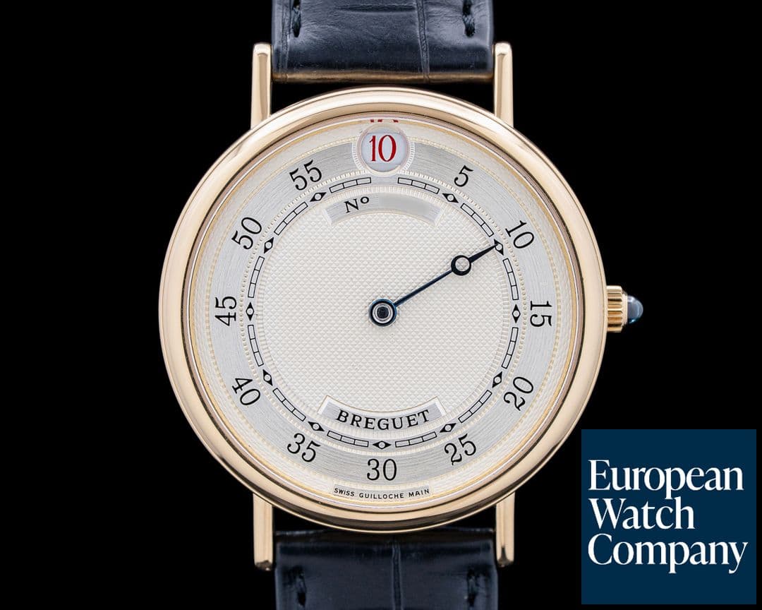 Image of Breguet 3620BA Jump Hour Heures Sautantes 18K Yellow Gold Silver Dial