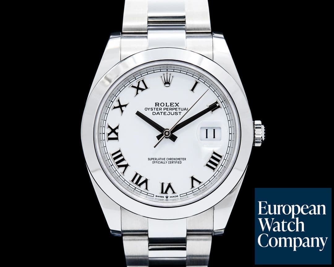 Image of Rolex 126300 Datejust 41 SS White Roman Dial