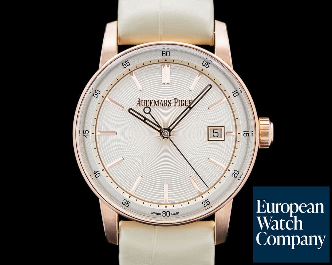 Image of Audemars Piguet 77410OR CODE 11.59 Automatic 38 18K Rose Gold Beige Dial