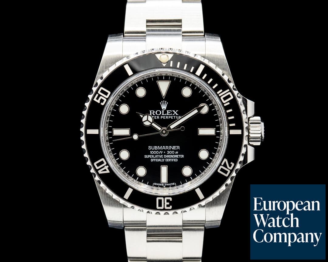 Image of Rolex 114060 Submariner No Date SS Black Dial