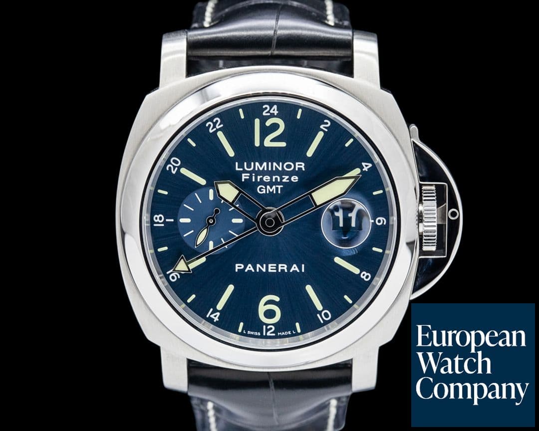 Image of Panerai PAM00228 Luminor GMT Firenze SS Blue Dial