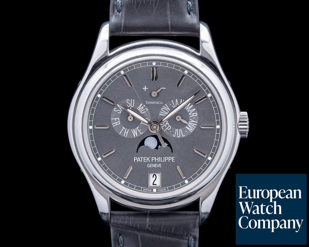 Image of Patek Philippe 5146P Annual Calendar "Tiffany & Co." Platinum Gray Dial