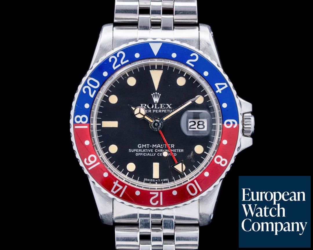 Image of Rolex 1675 Vintage GMT-Master "Pepsi Bezel" SS Black Dial Circa. 1978