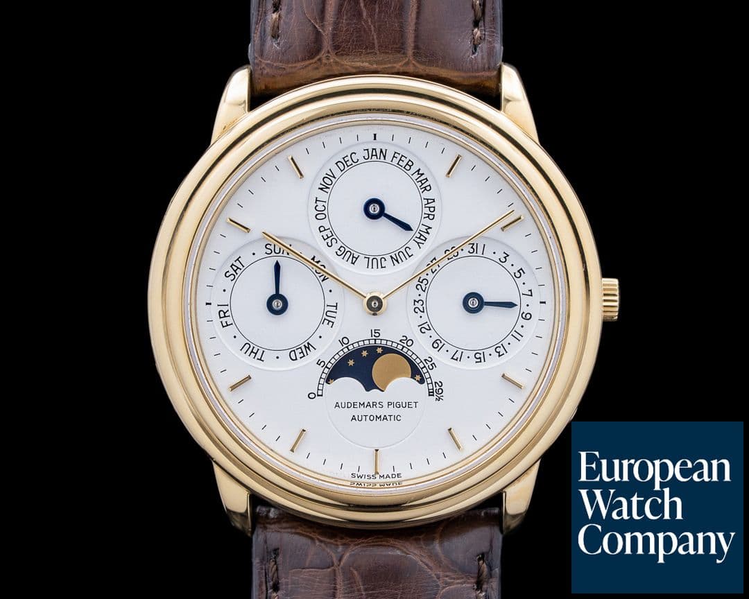 Image of Audemars Piguet 25657BA Quantieme Perpetual Calendar 18K Yellow Gold White Dial
