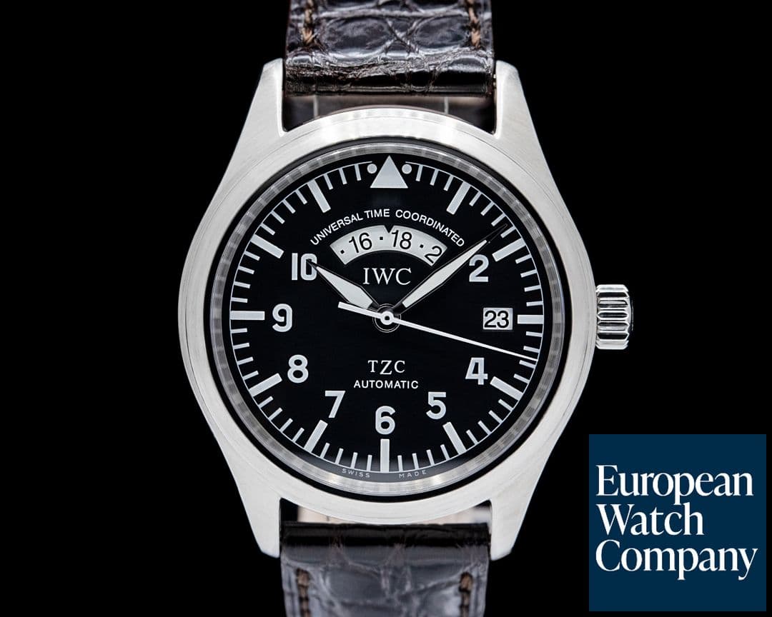 Image of IWC IW325102 Pilot Spitfire UTC SS Black Dial