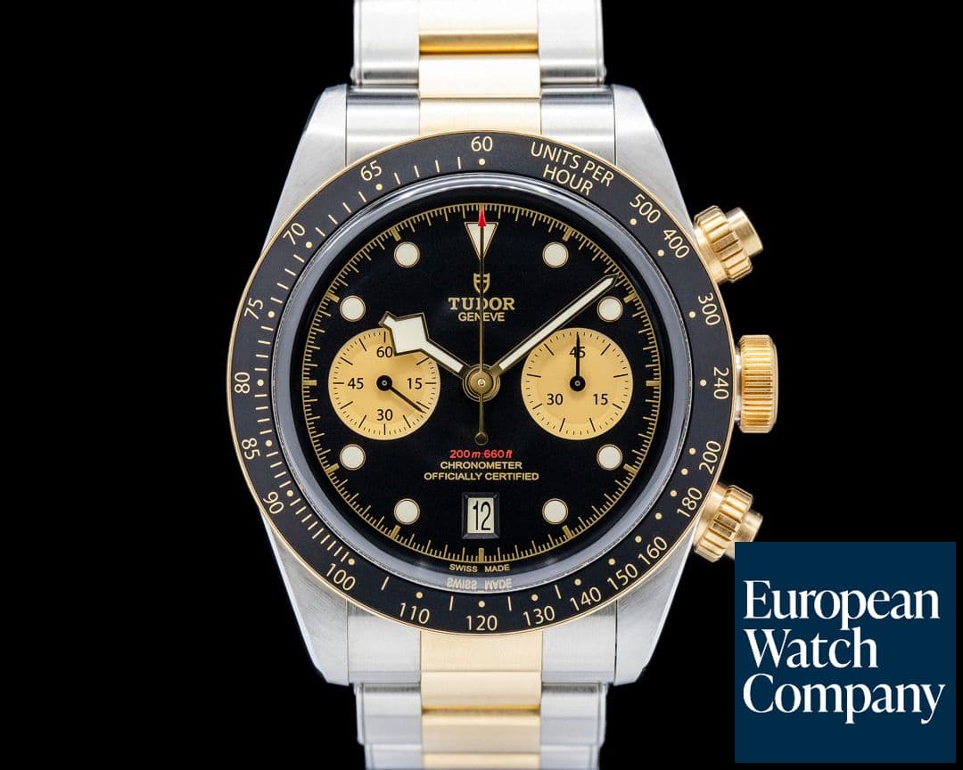Image of Tudor 79363N Black Bay Chrono 18K YG / SS Black Dial