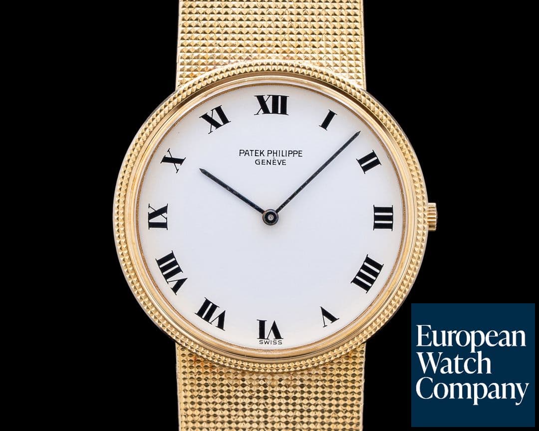 Image of Patek Philippe 3611/1 Calatrava 18K Yellow Gold White Porcelain Roman Dial