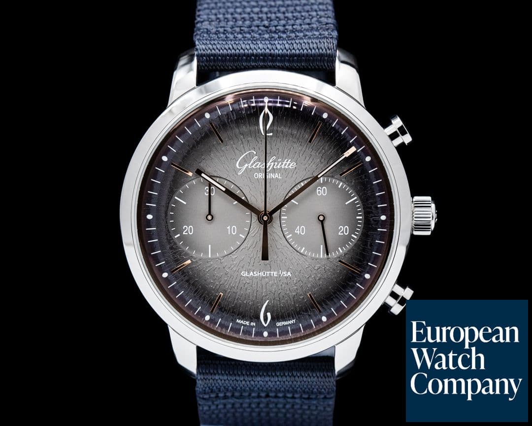 Image of Glashutte Original Sixties Chronograph Annual Edition SS Gray Dial