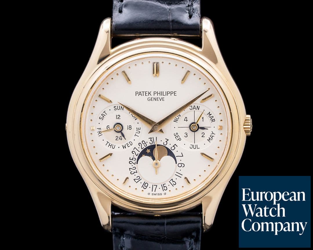 Image of Patek Philippe 3940J Perpetual Calendar 18K Yellow Gold Silver Dial