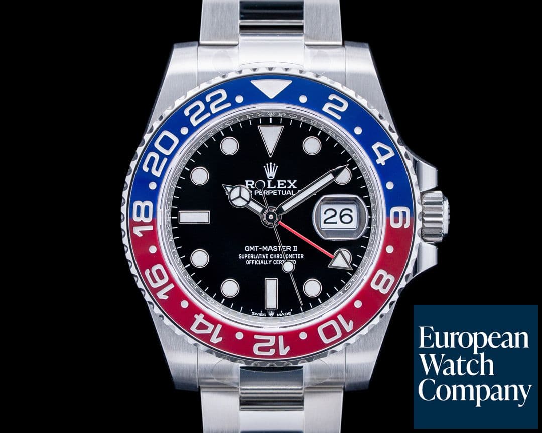 Image of Rolex 126710BLRO GMT-Master II Pepsi Bezel SS Black Dial 2025 UNWORN