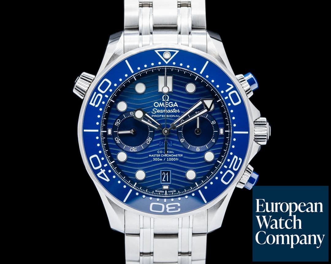 Image of Omega Seamaster Diver 300M Chronograph SS Blue Dial