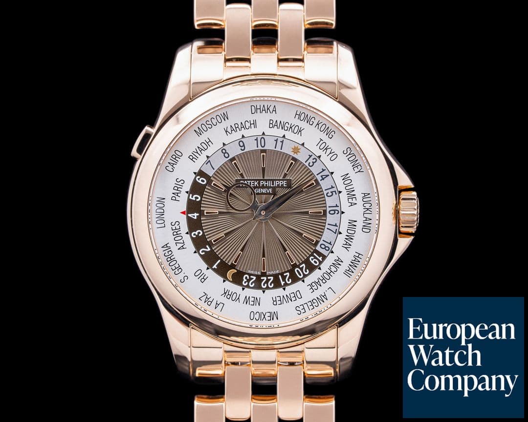 Image of Patek Philippe 5130/1R-011 World Time 18K Rose Gold Brown Dial