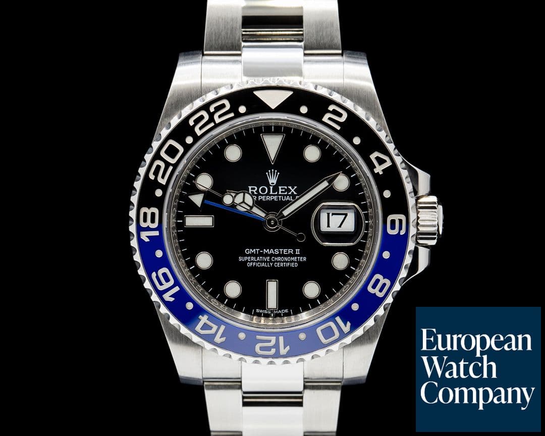 Image of Rolex 116710BLNR GMT-Master II "Batman" SS Black Dial