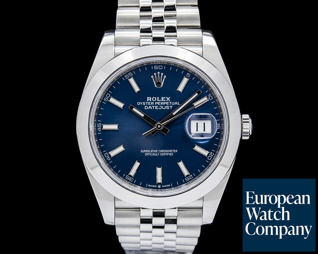 Image of Rolex 126300 Datejust 41MM Jubilee SS Blue Dial