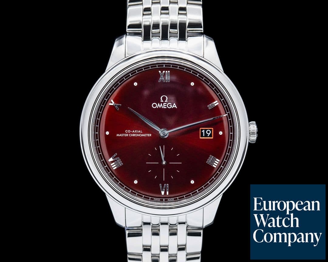 Image of Omega De Ville Prestige SS Red Bordeaux Dial