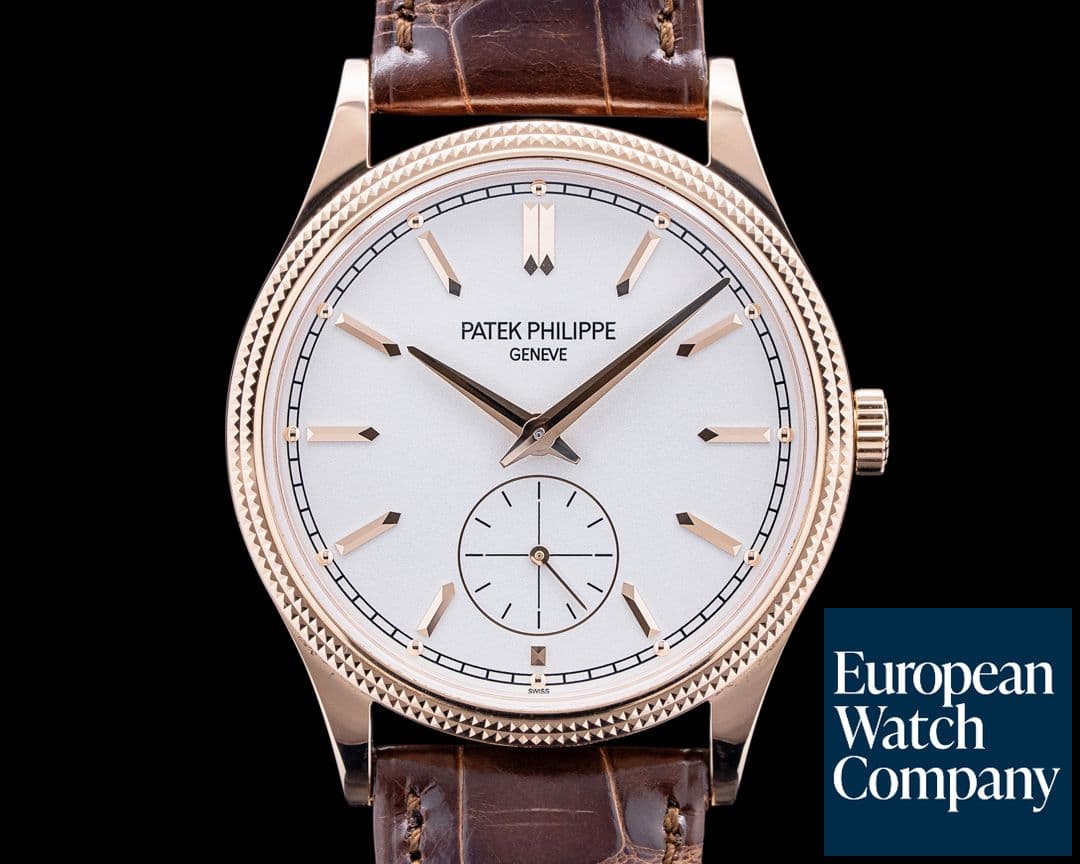 Image of Patek Philippe 6119R Calatrava Manual Wind 18K Rose Gold Silver Dial