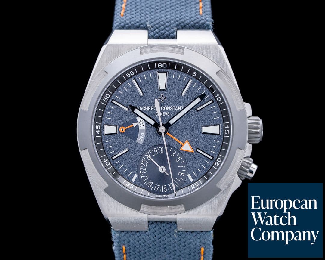 Image of Vacheron Constantin 7910V Overseas Dual Time "EVEREST" Titanium Blue Dial LIMITED