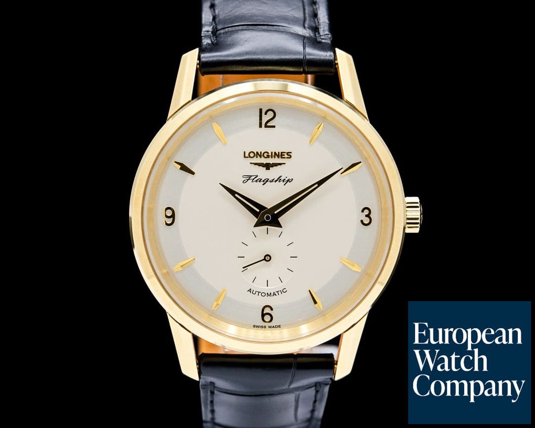 Image of Longines Flagship Heritage 60th Anniversary 18K Yellow Gold Silver Dial LIMITED
