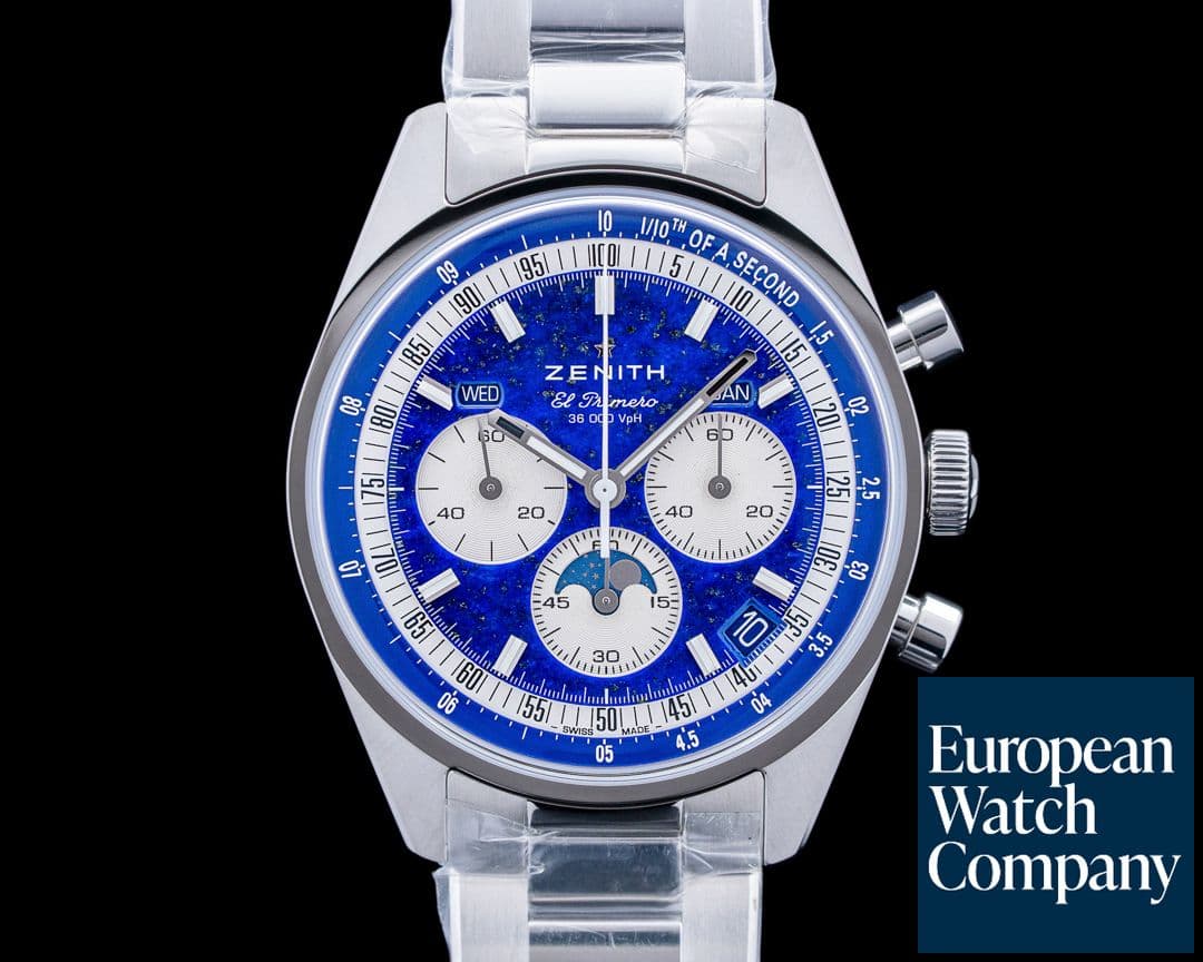 Image of Zenith Chronomaster Original Triple Calendar Lapis Lazuli SS 2025 UNWORN