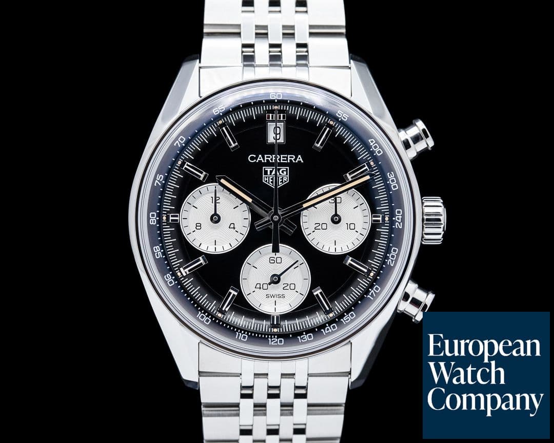 Image of TAG Heuer Carrera Chronograph Glassbox SS Black Dial