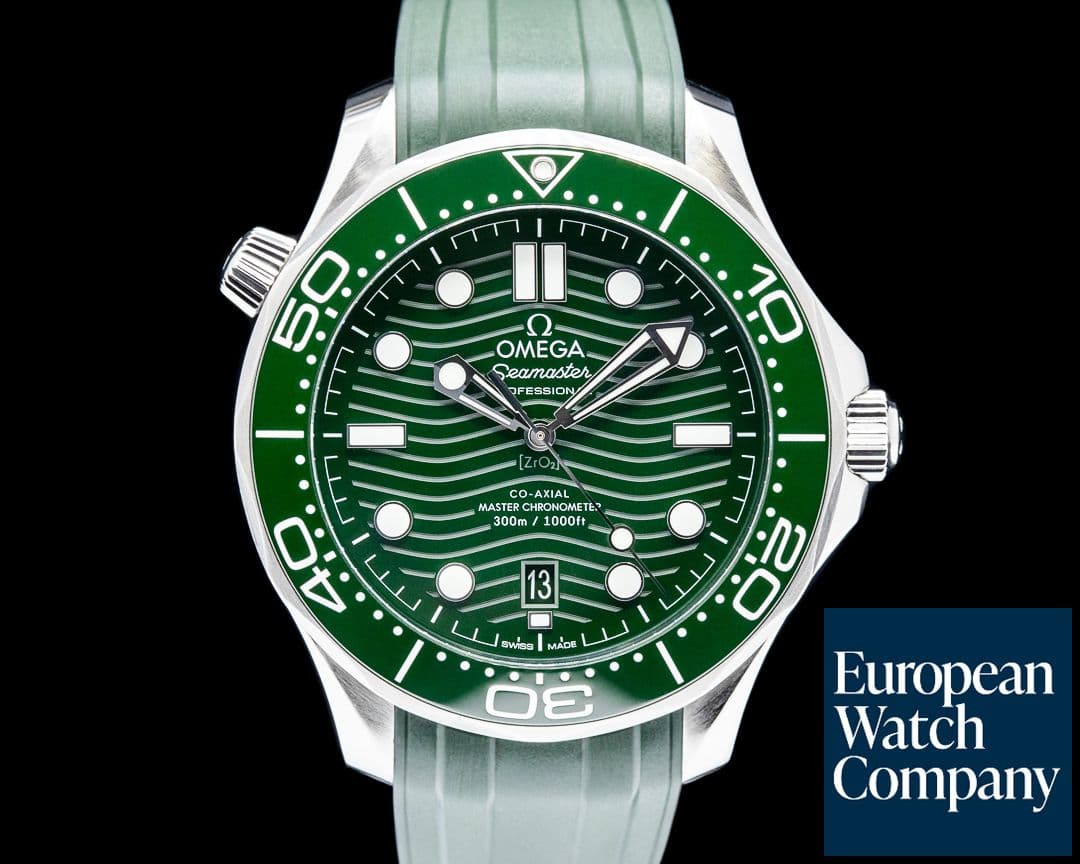 Image of Omega Seamaster Diver 300M SS Green Ceramic Green Dial
