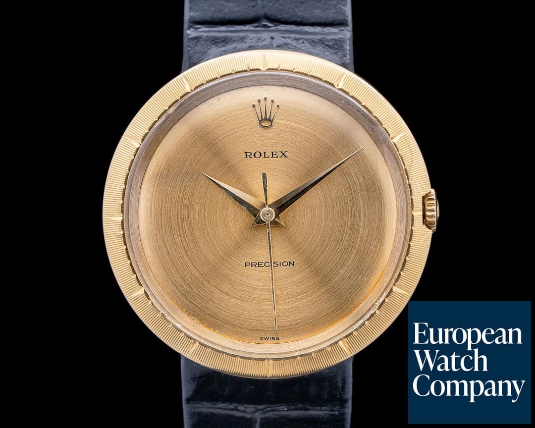 Image of Rolex 9919 Precision Metropolitan Disco Volante 18K Yellow Gold Champagne Dial
