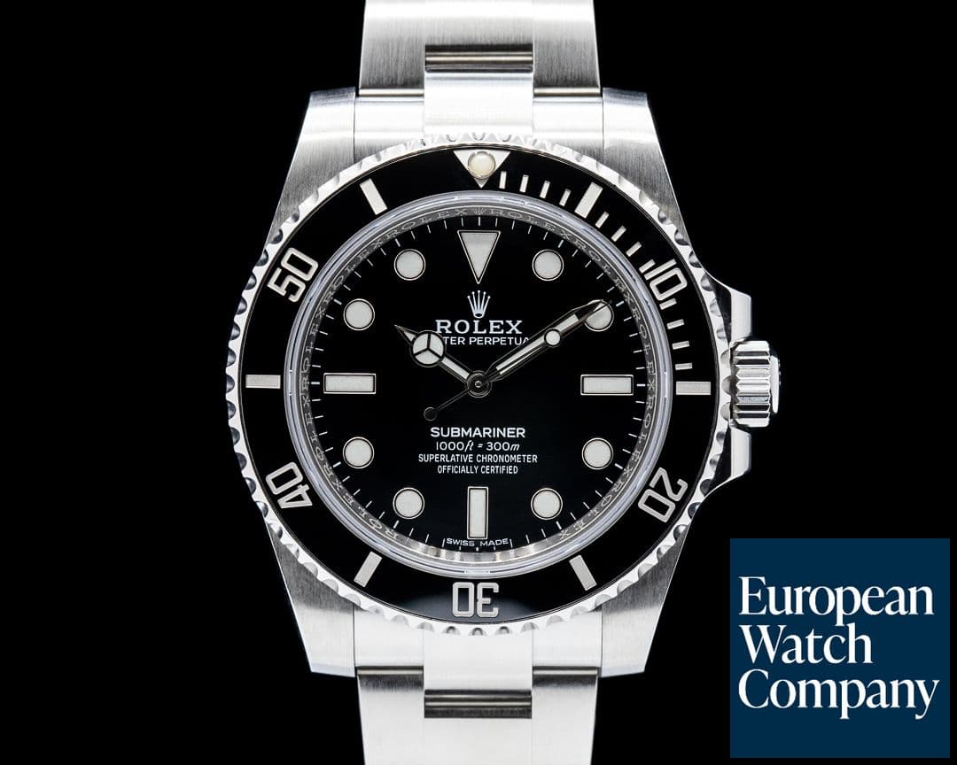 Image of Rolex 114060 Submariner No Date SS Black Dial