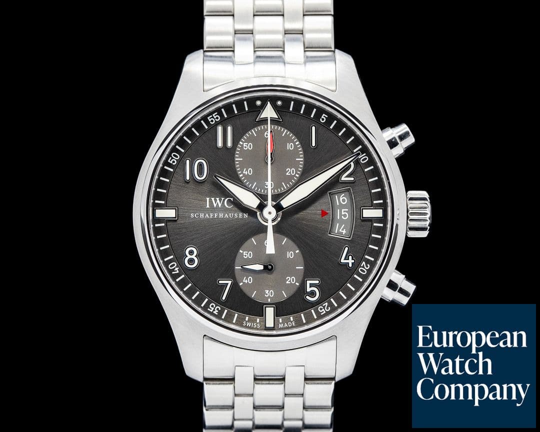 Image of IWC IW387804 Pilot Spitfire Chronograph SS Gray Dial