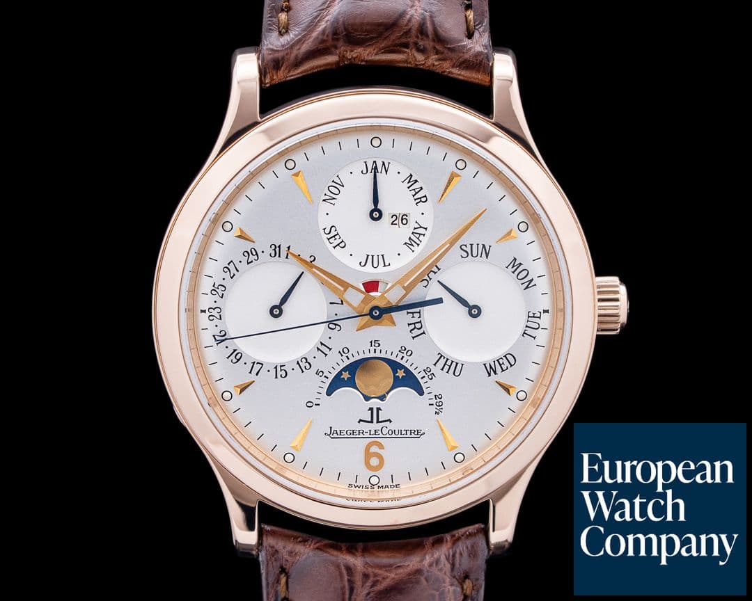 Image of Jaeger-LeCoultre 140.2.80 Master Control Perpetual Calendar 18K Rose Gold Silver Dial