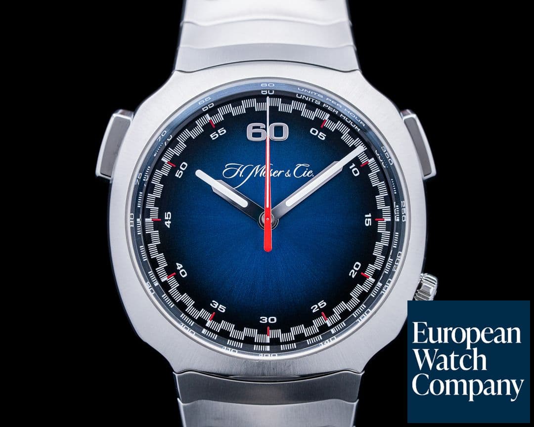 Image of H. Moser & Cie. 6902 Streamliner Flyback Chronograph SS Blue Dial