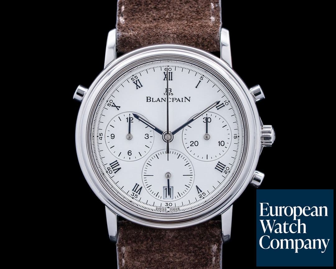 Image of Blancpain 1186 Villeret Split Seconds Chronograph Platinum White Dial