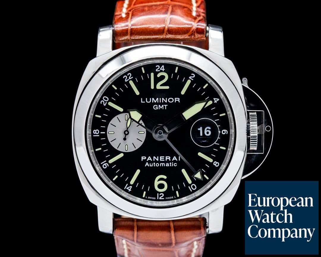 Image of Panerai PAM00088 Luminor GMT SS Black Dial