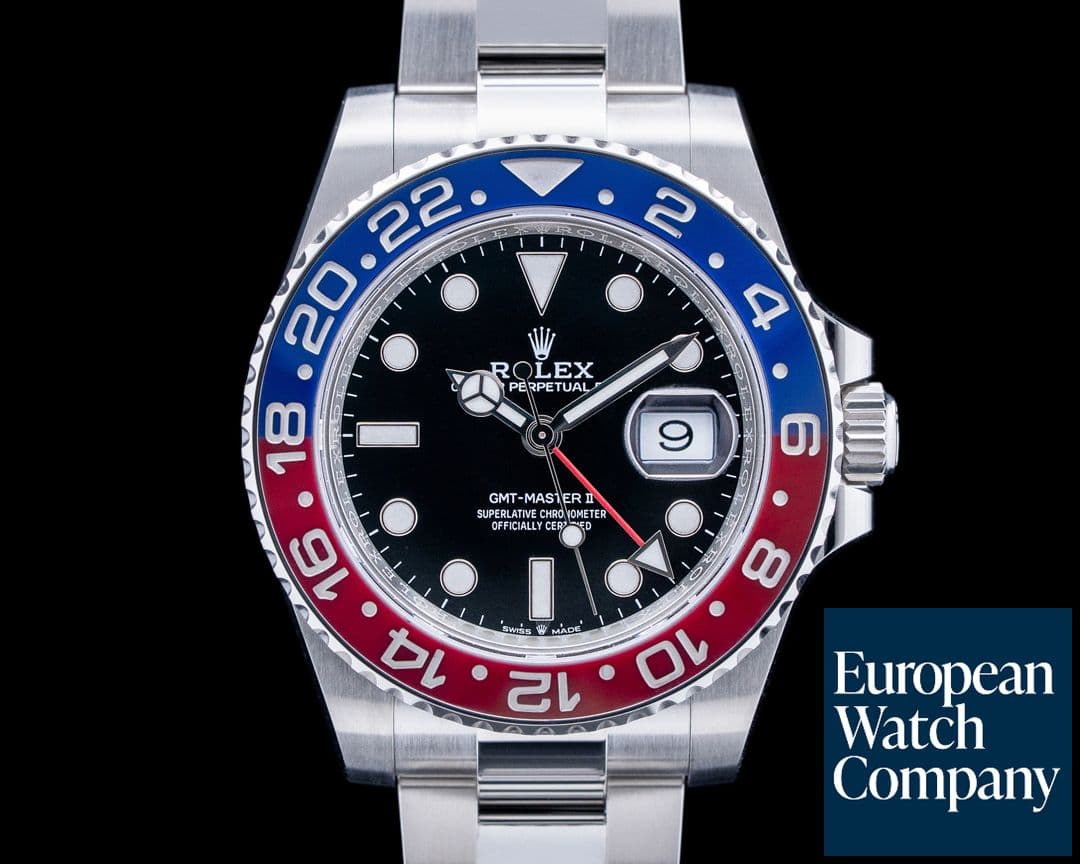 Image of Rolex 126710BLRO GMT-Master II Pepsi Bezel SS Black Dial