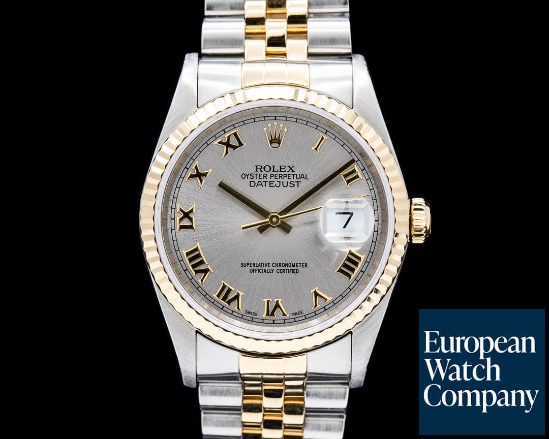 Image of Rolex 16233 Datejust 18K YG / SS Gray Dial Circa. 2000