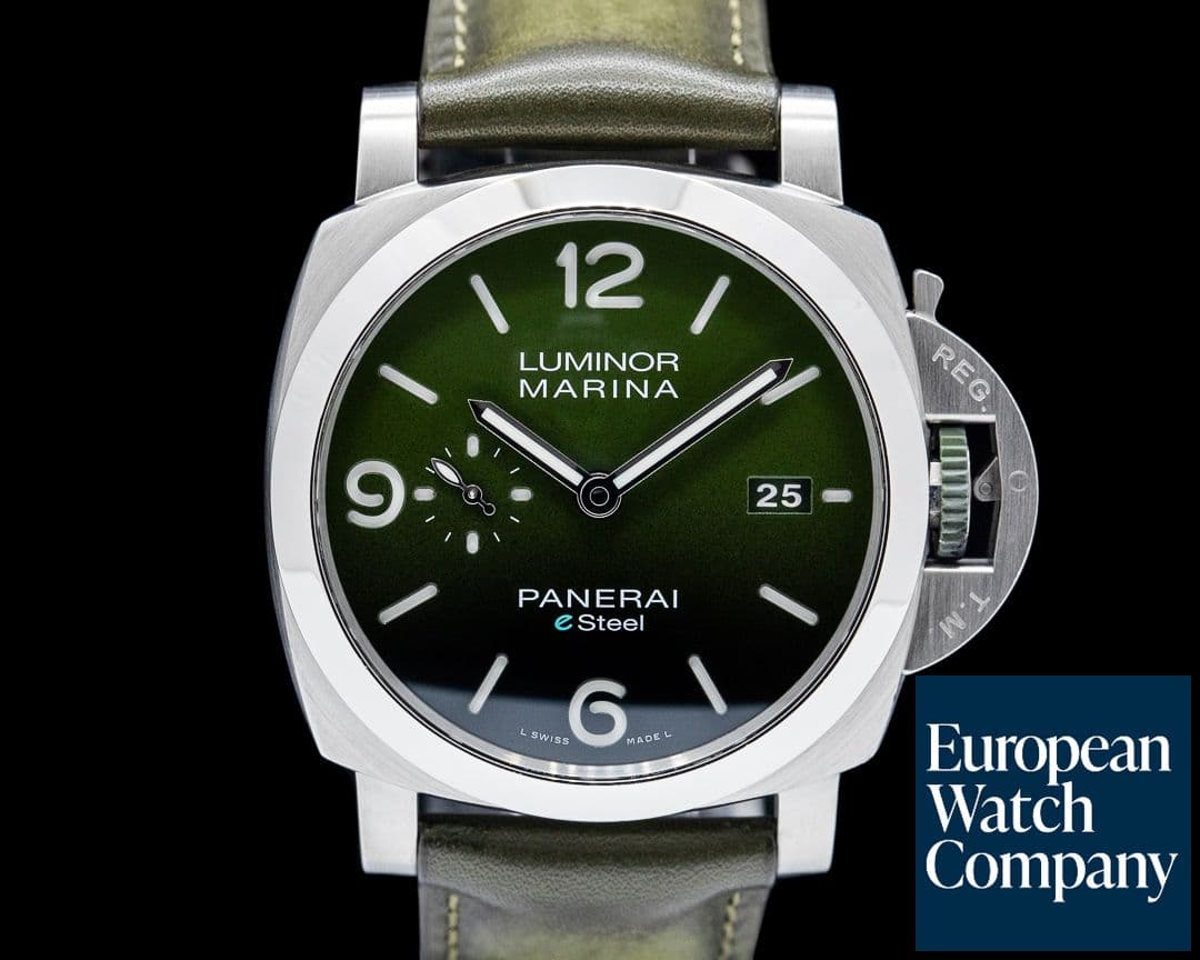 Image of Panerai PAM01356 Luminor Marina Verde Smeraldo SS Green Dial LIMITED