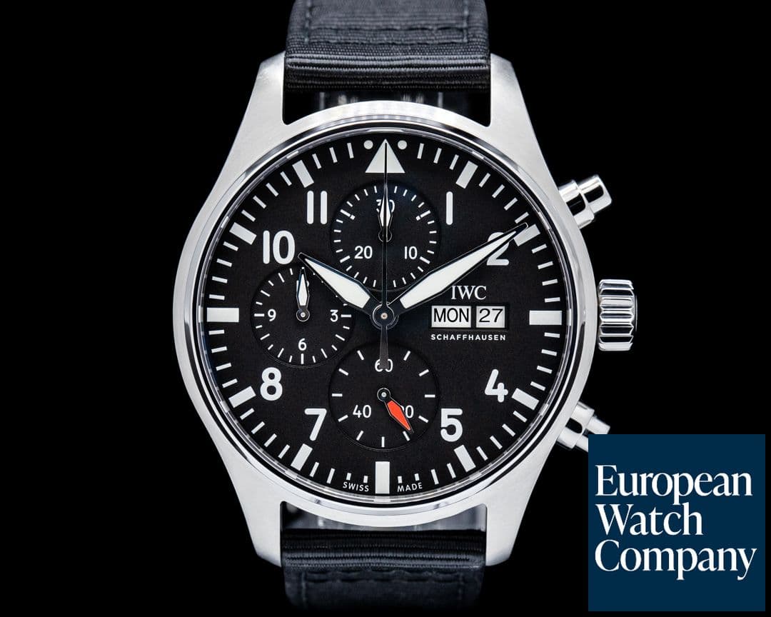 Image of IWC Pilot's Watch Chronograph SS Black Dial