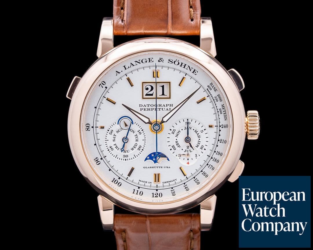 Image of A. Lange & Söhne 410.032 Datograph Perpetual Chronograph 18K Rose Gold Silver Dial