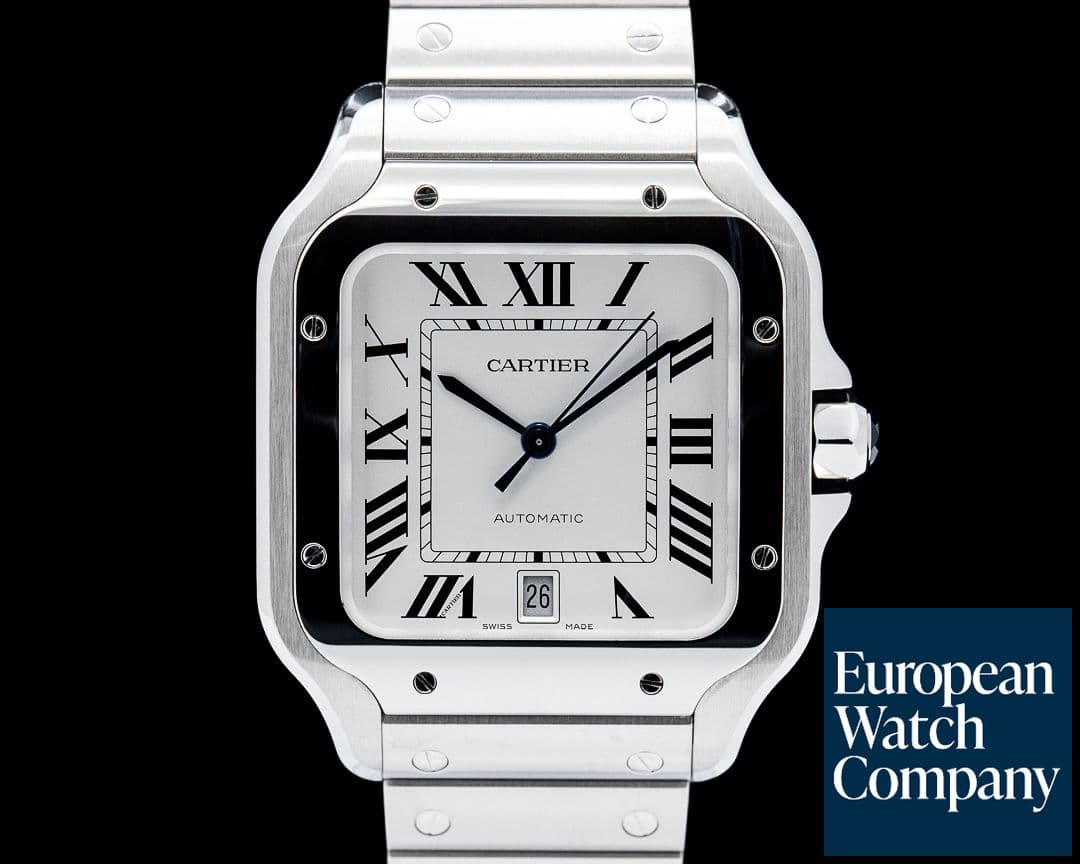 Image of Cartier WSSA0018 Santos de Cartier Large SS Silver Dial