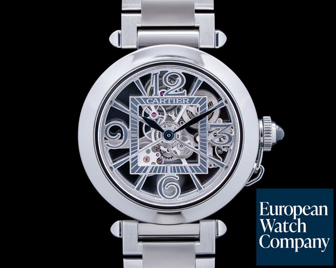 Image of Cartier WHPA0007 Pasha de Cartier SS Skeleton Dial