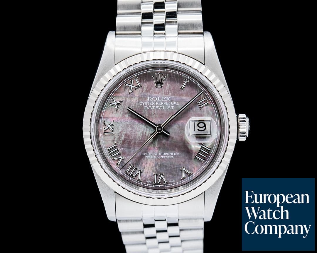 Image of Rolex 16234 Datejust 36mm SS Tahitian Mother of Pearl Dial Circa. 1993 RARE