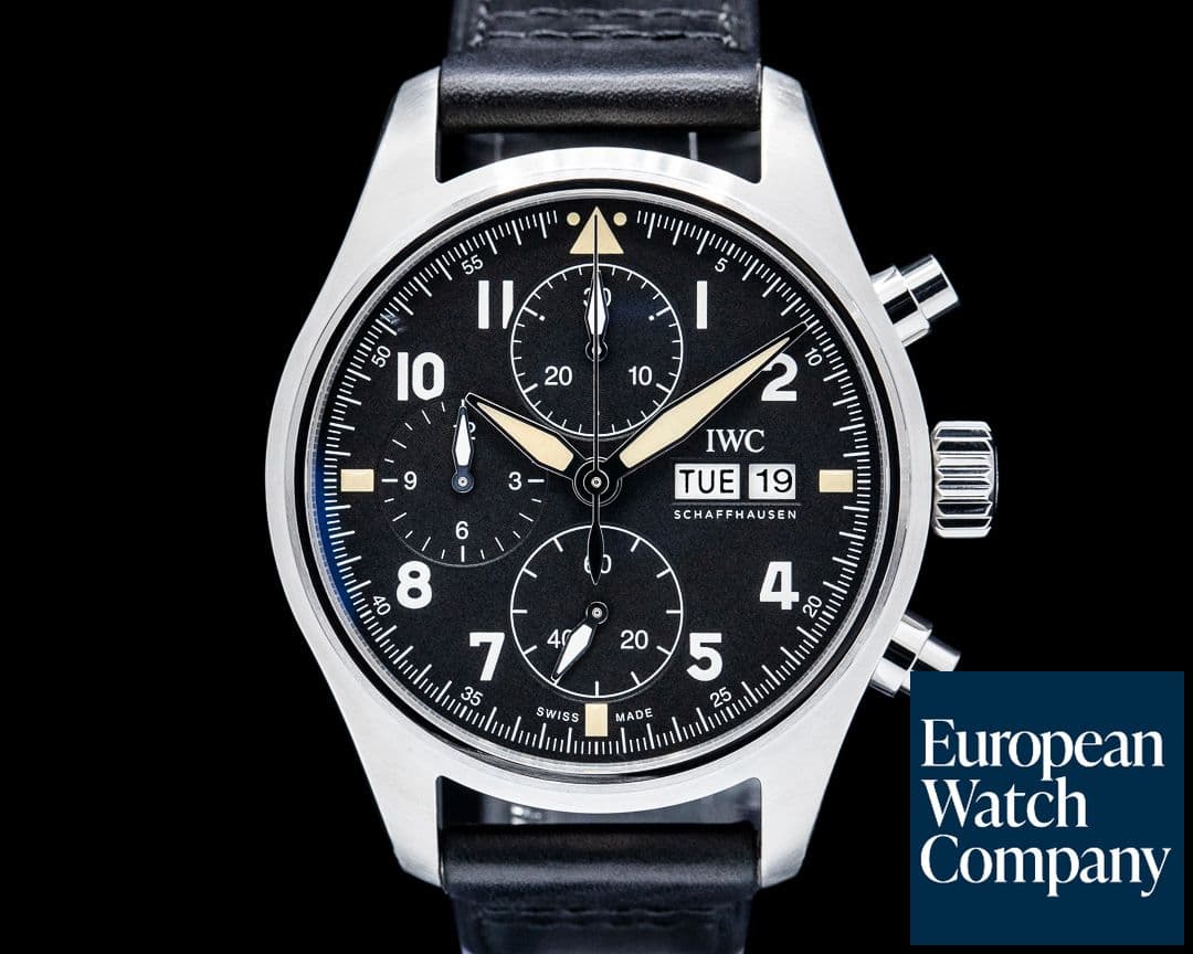 Image of IWC IW387901 Pilot's Watch Chronograph Spitfire SS Black Dial 2025