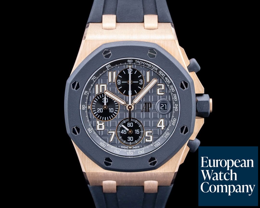 Image of Audemars Piguet 26238OK Royal Oak Offshore Chronograph 18K Rose Gold Gray Dial