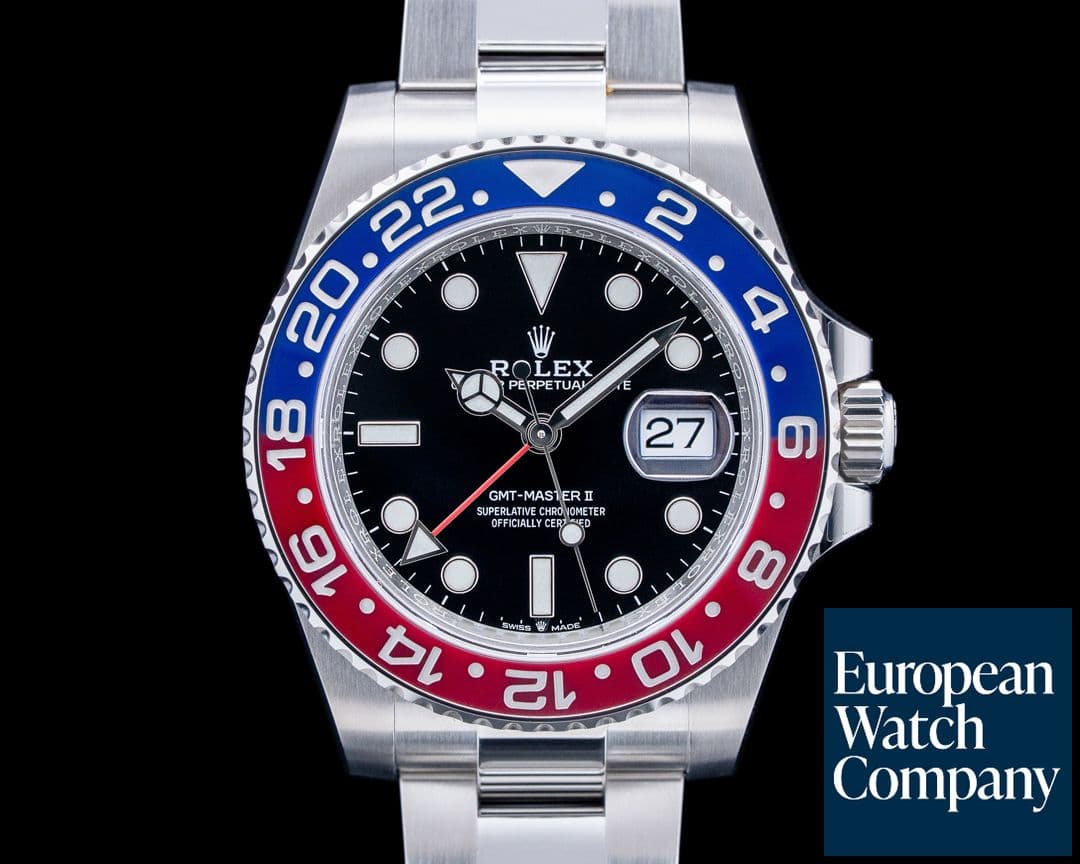 Image of Rolex 126710BLRO GMT-Master II Pepsi Bezel SS Black Dial
