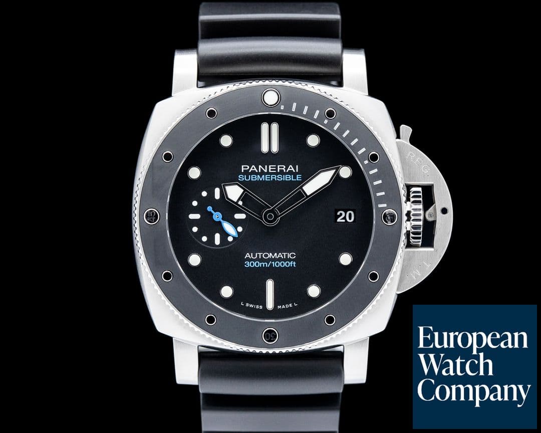 Image of Panerai PAM00683 Submersible 42MM SS Black Dial