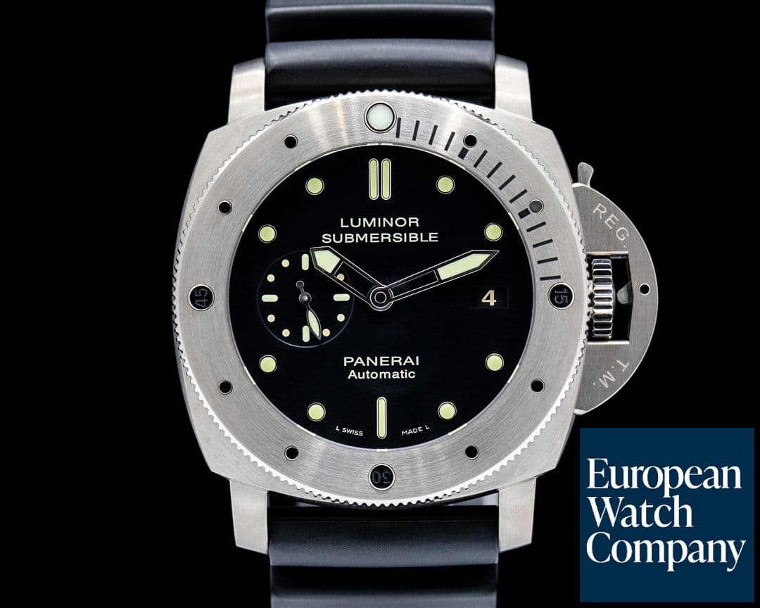 Image of Panerai PAM00305 Luminor 1950 Submersible 3 Days Titanium Black Dial