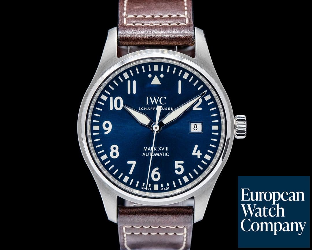 Image of IWC IW327010 Pilot's Watch Mark XVIII Le Petit Prince SS Blue Dial