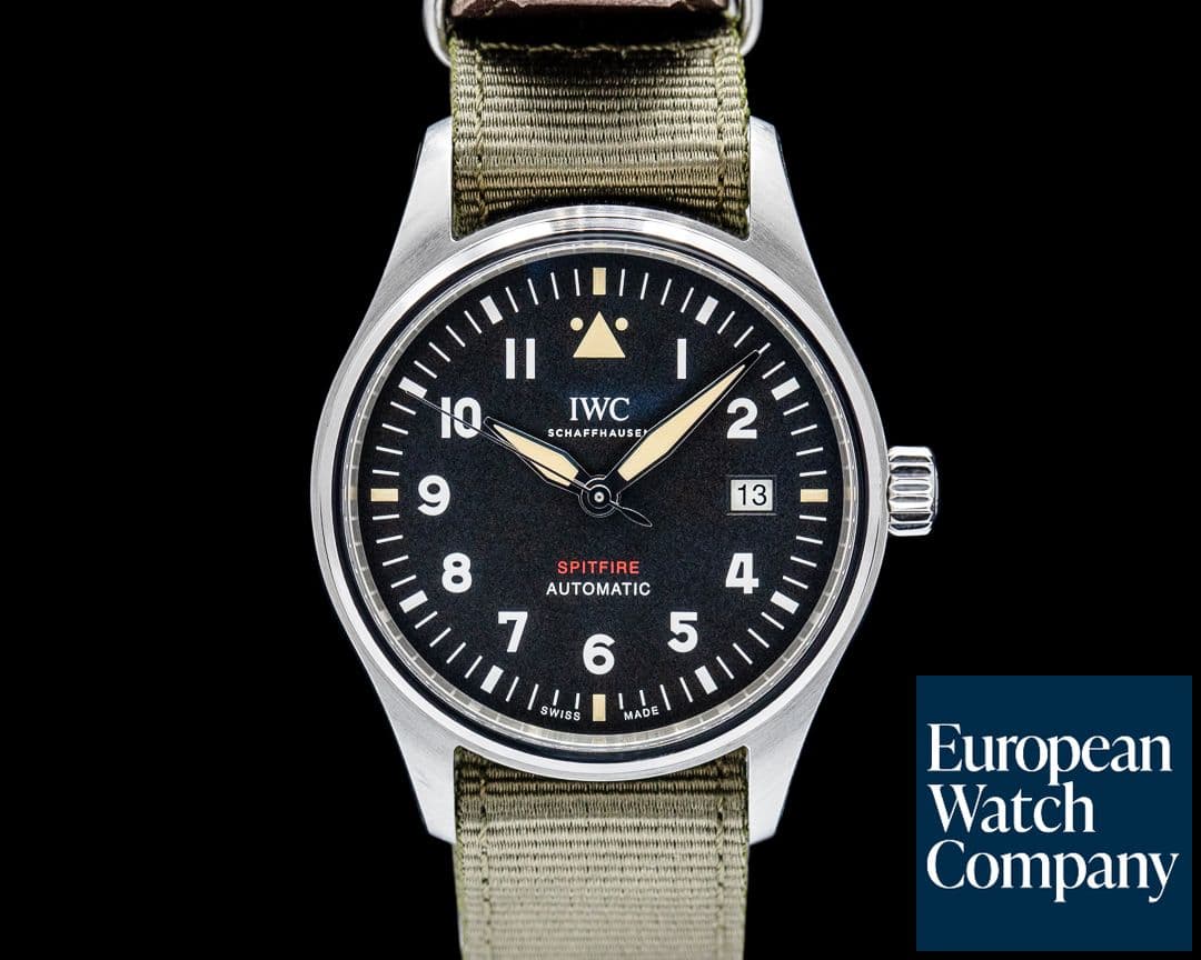 Image of IWC IW326801 Pilot's Watch Automatic Spitfire SS Black Dial