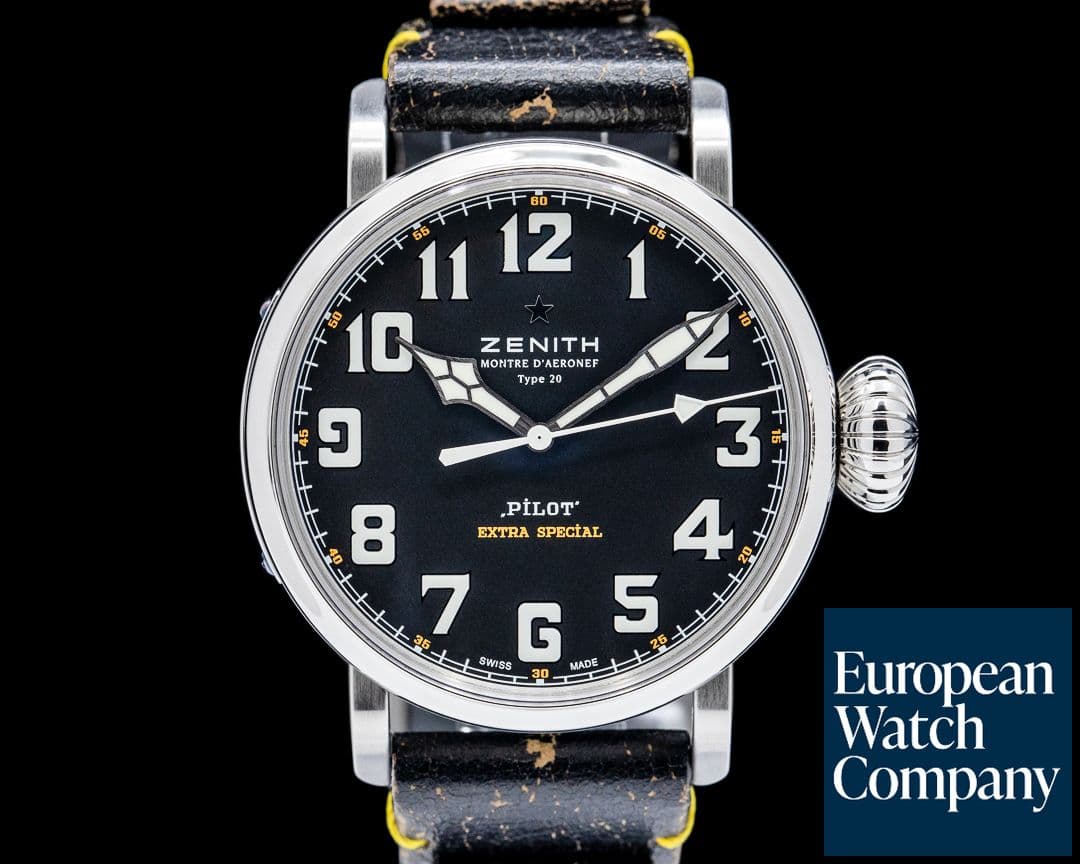 Image of Zenith Pilot Type 20 Extra Special SS Black Dial