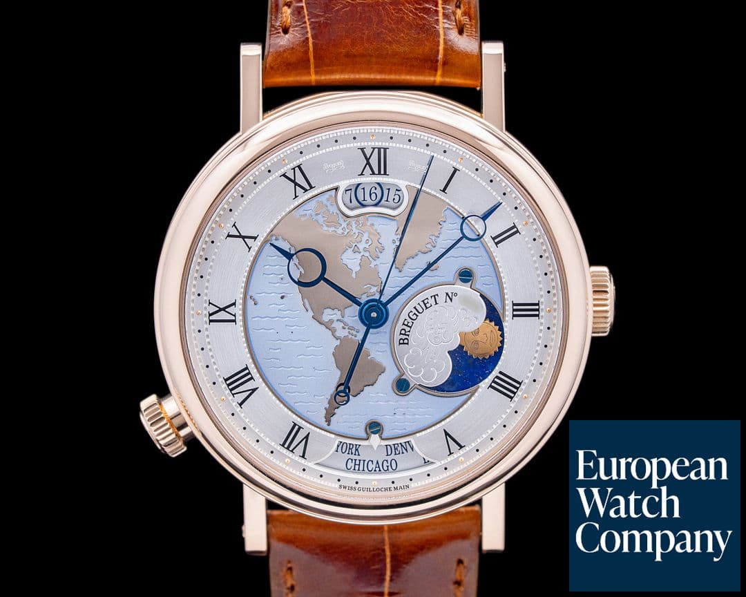 Image of Breguet 5717BR Classique Hora Mundi 18K Rose Gold Silver Dial
