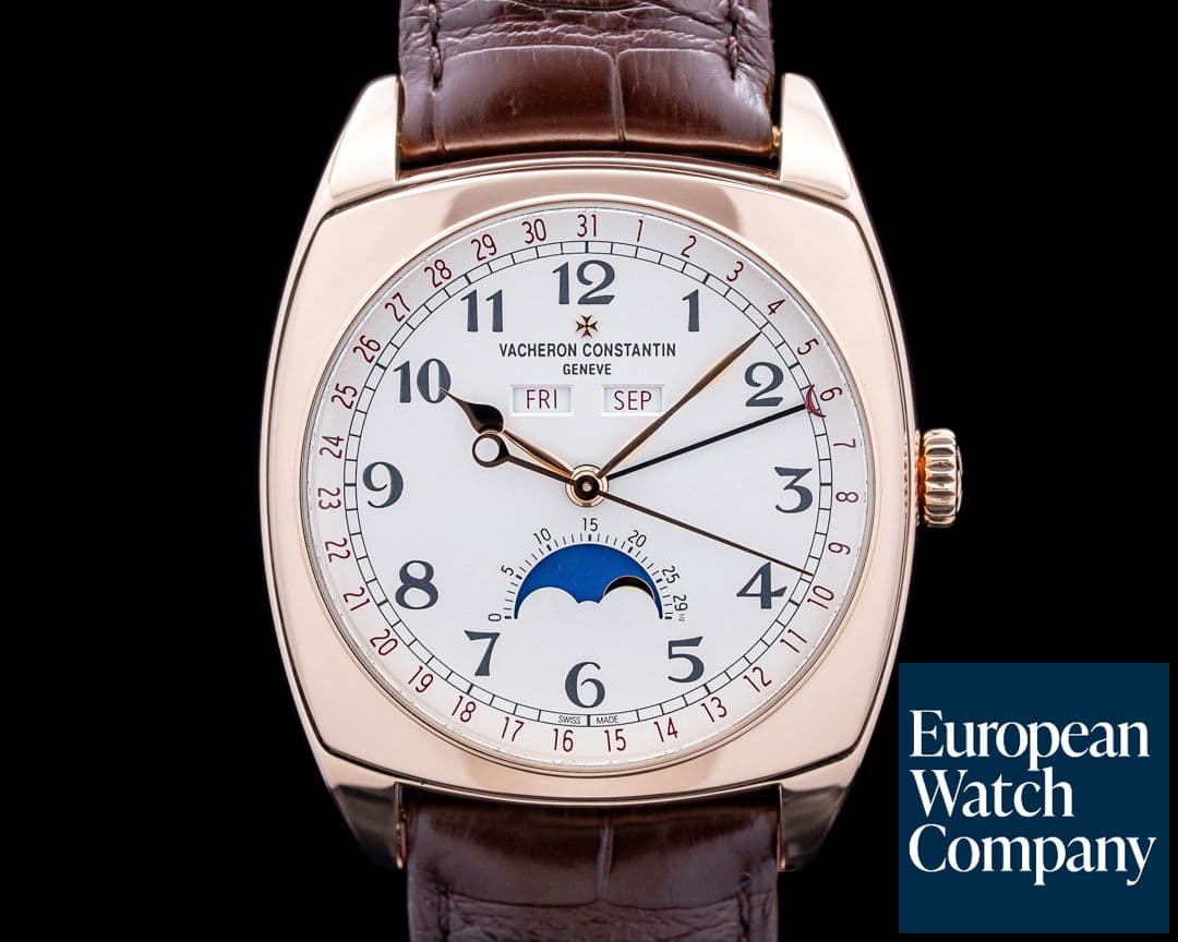 Image of Vacheron Constantin 4000S/000R Harmony Complete Calendar 18K Rose Gold Silver Dial